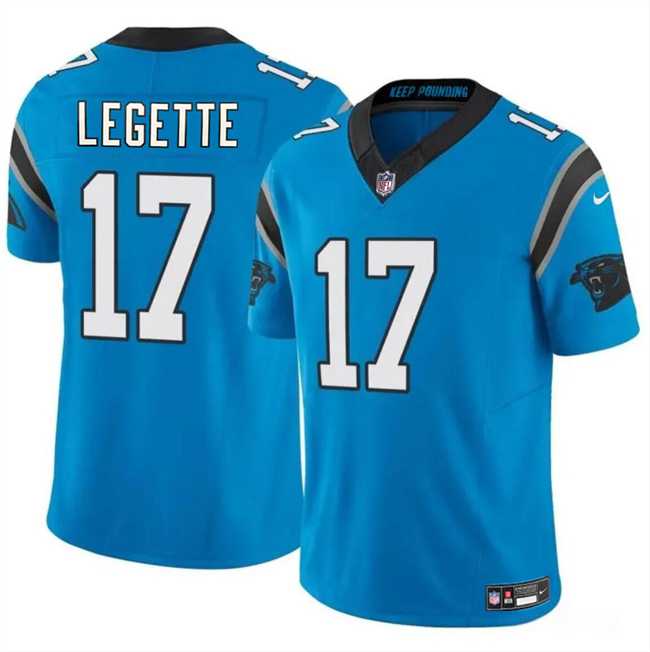 Youth Carolina Panthers #17 Xavier Legette Blue 2024 Draft F.U.S.E. Vapor Limited Stitched Jersey Dzhi